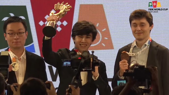 19 year Uzbek GM Javokhir Sindarov winner of the FIDE World Cup 2025!